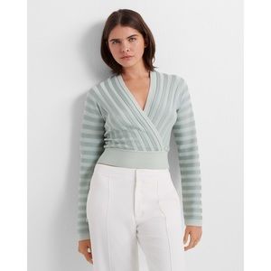 Club Monaco Faux Wrap Knit Top